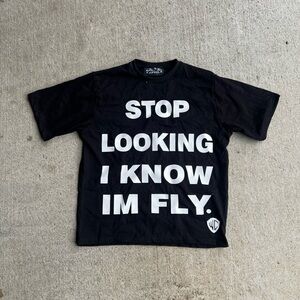 Black Graphic (stop looking)  T-Shirt